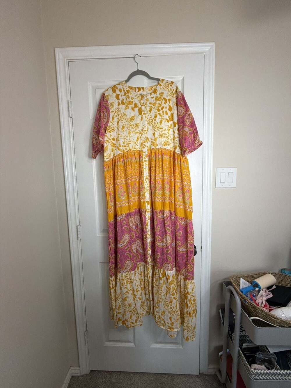 Oh My Stars Chandler Layerz Dress Floral and Paisley Maxi Dress, Size XL